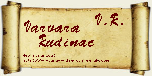 Varvara Rudinac vizit kartica